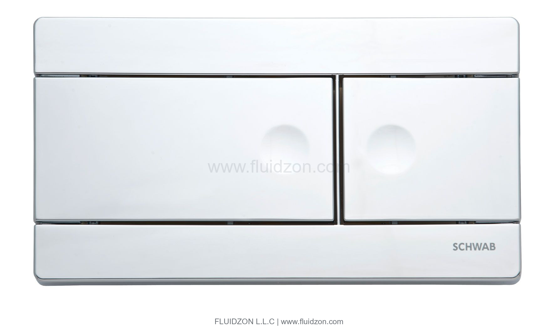 Schwab LINE gloss chrome flush plate, article 360161